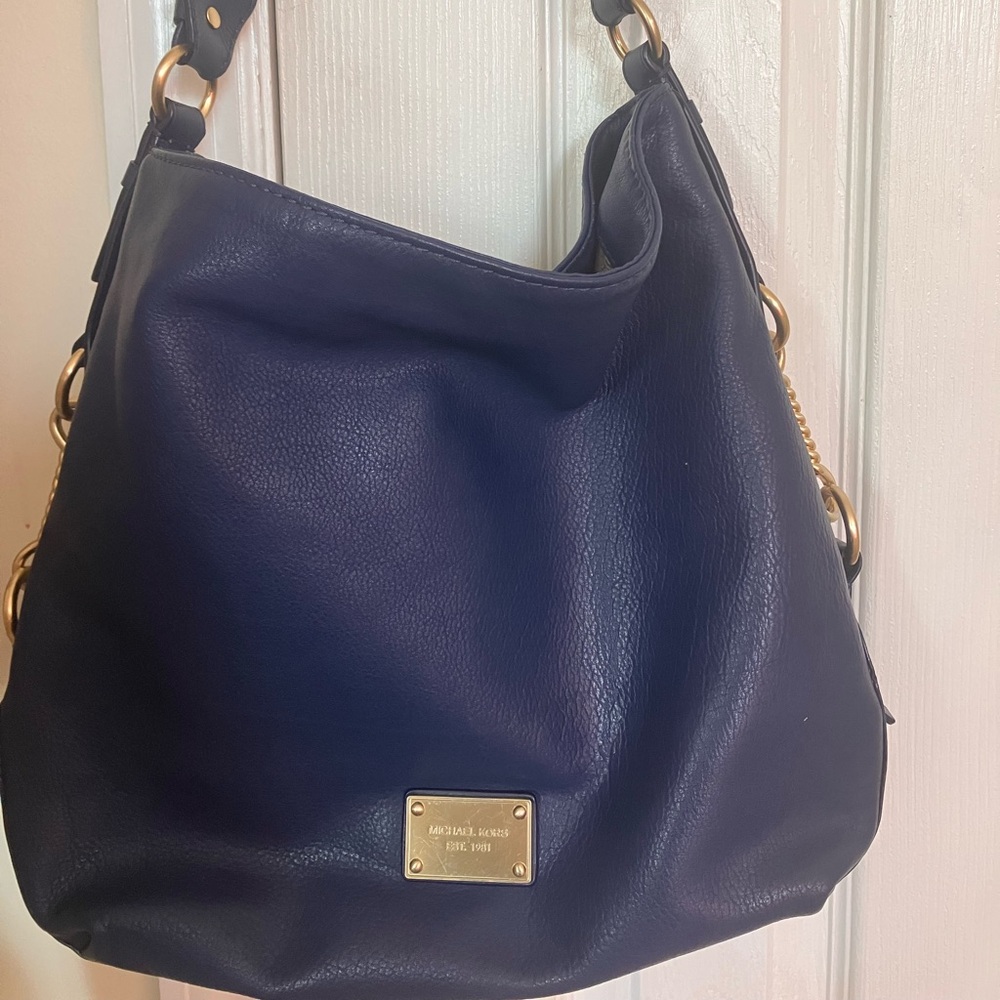Michael Kors navy leather purse